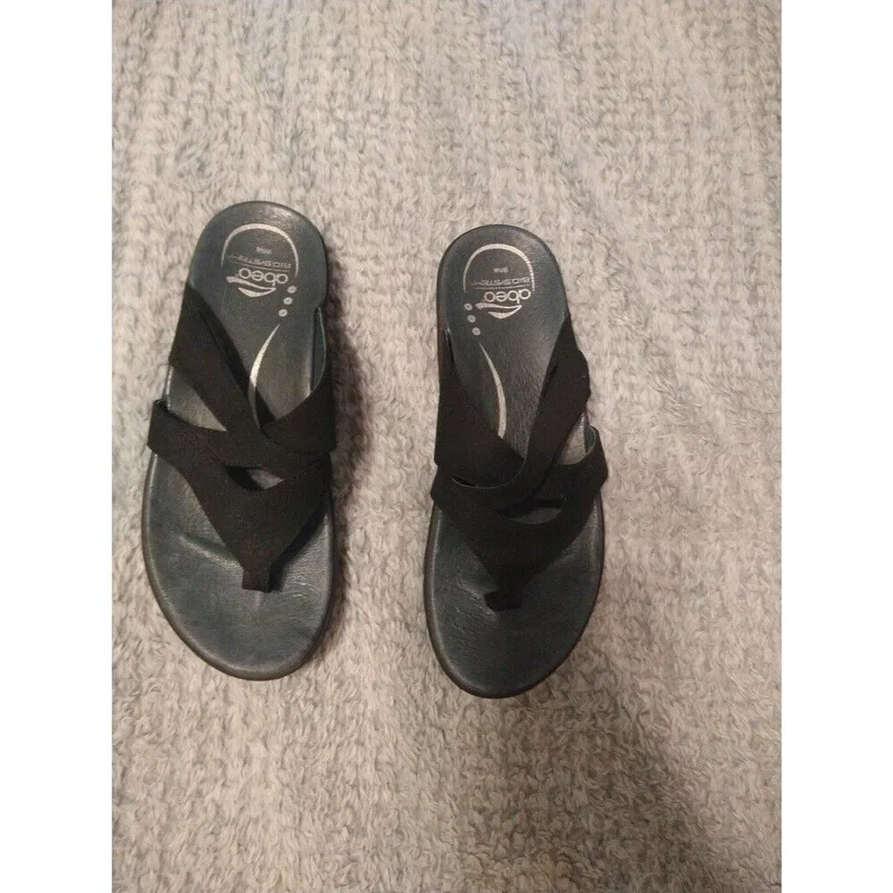 Obeo Comfort sandals black Size 8 Outdoor Boho Beachy Comfy